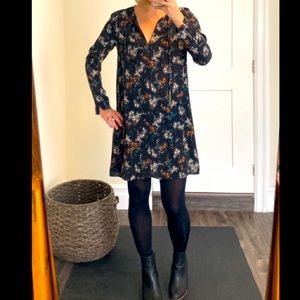 MNG/ MANGO printed black tunic dress